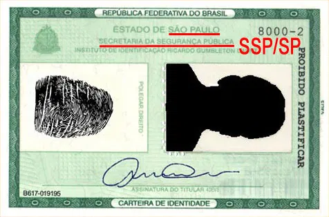 Órgão emissor no RG